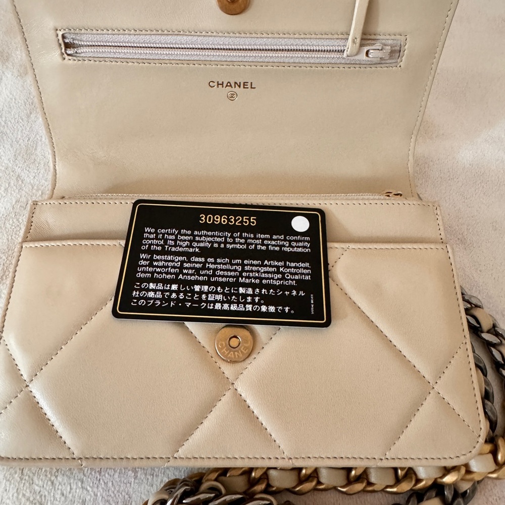 Chanel 19 WOC beige - Picture 5 of 9